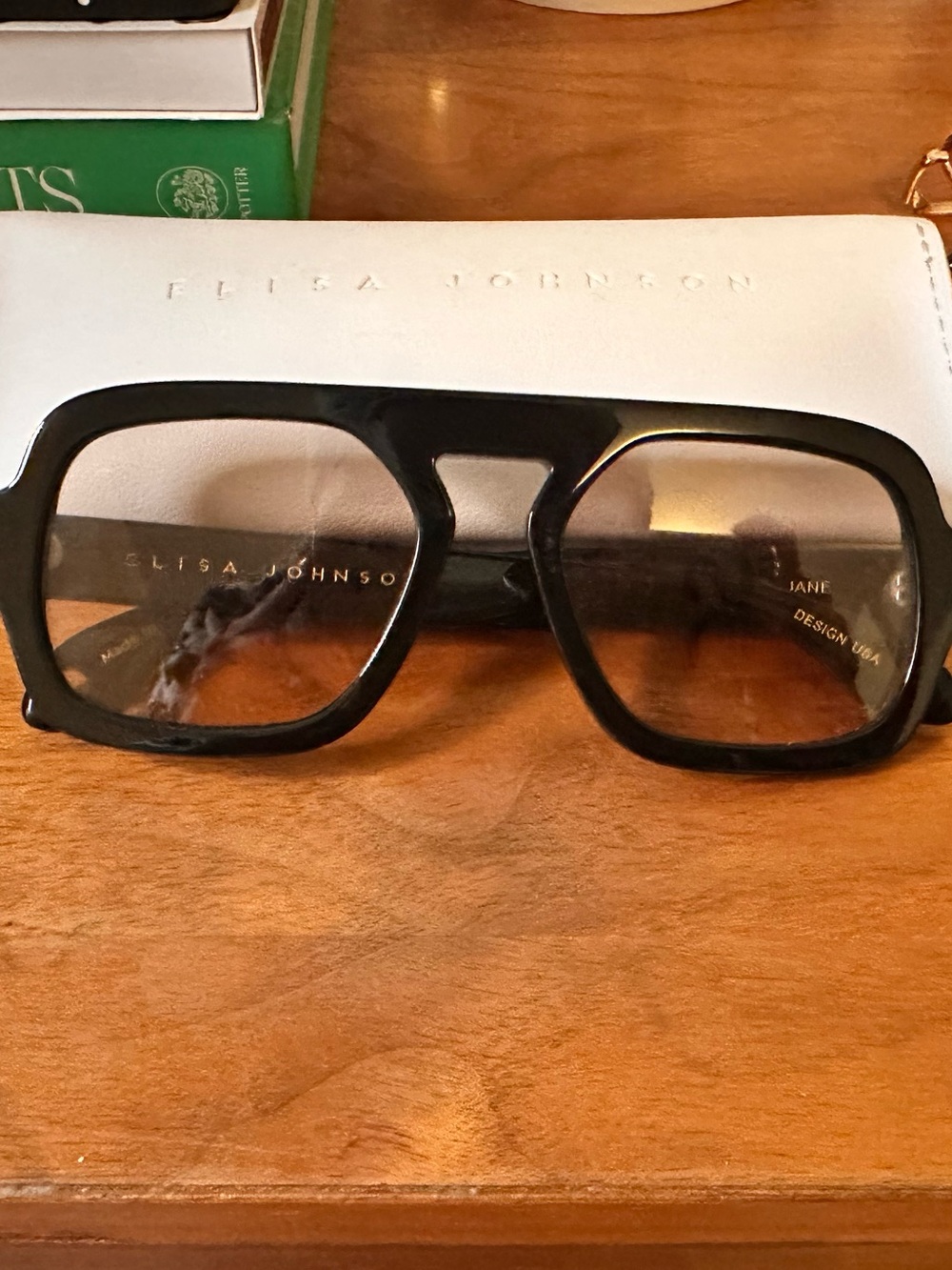 ELISA JOHNSON 'Jane' Gloss Black Sunglasses + 2 Free People Aviators Bundle